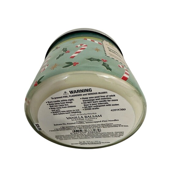 Bath & Body Works Vanilla Balsam Large 3-Wick Candle 14.5 Oz NEW - Picture 6 of 6